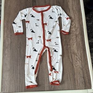 Kyte Baby Cat Snap Romper Bamboo 18-24M VGUC